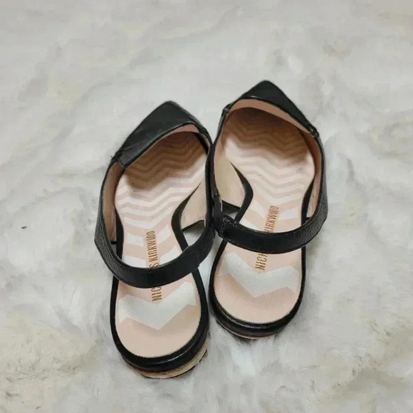 Nicholas Kirkwood Beya Pointed Toe Slingback Pumps Black Leather Flats 3… - Picture 8 of 9